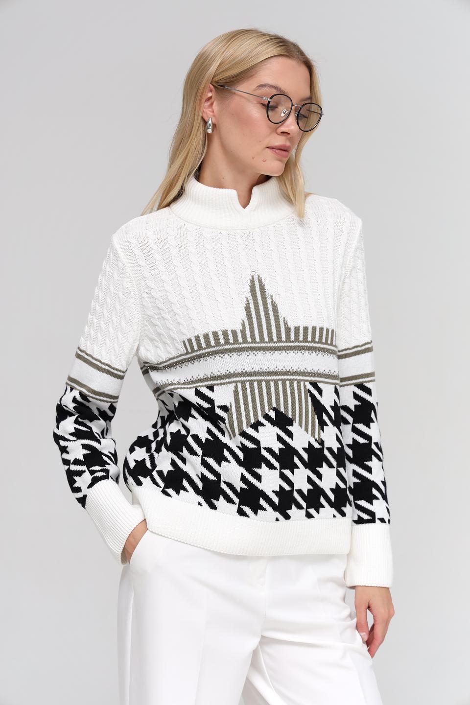 Пуловер Monari в клетку