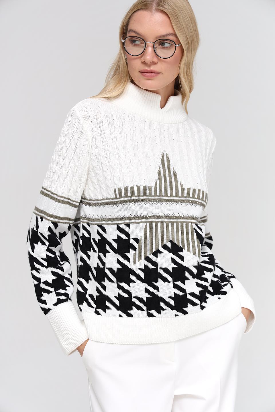 Пуловер Monari в клетку