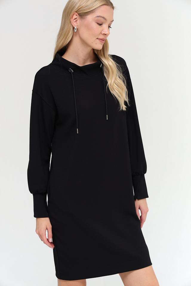 Платье Monari чёрное с капюшоном