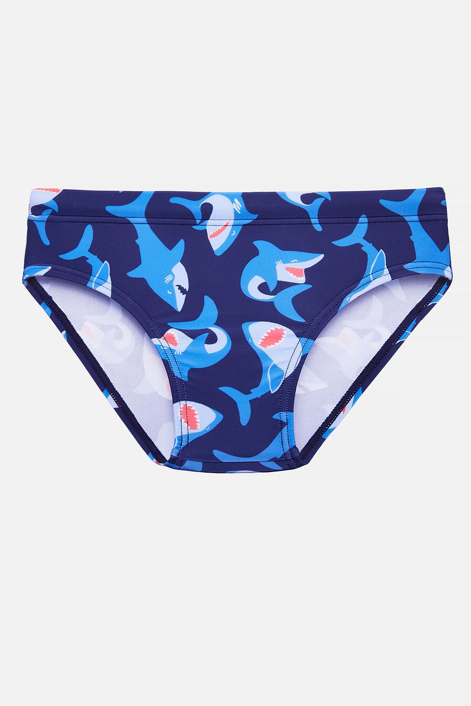 Плавки Lowry детские синие с принтом акулы
