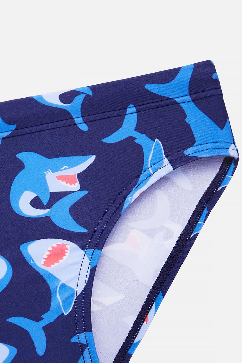 Плавки Lowry детские синие с принтом акулы