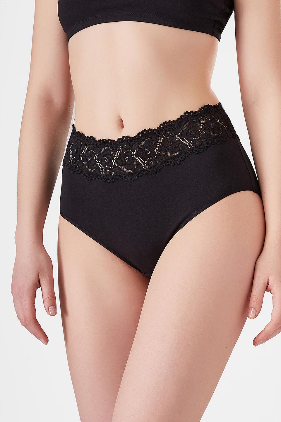 Трусы Lowry с кружевом чёрные