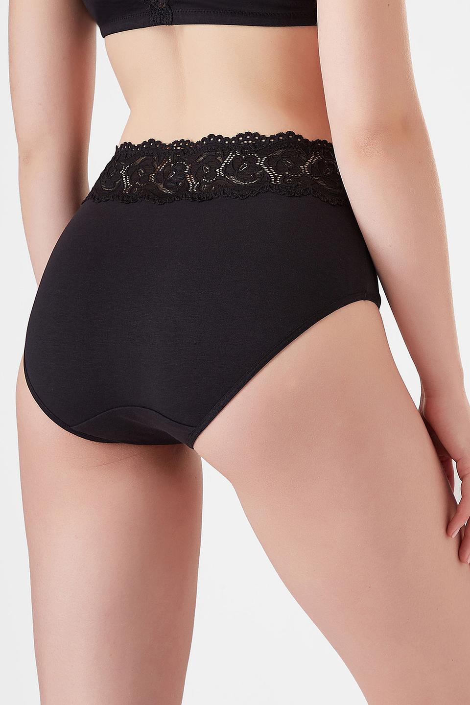 Трусы Lowry с кружевом чёрные