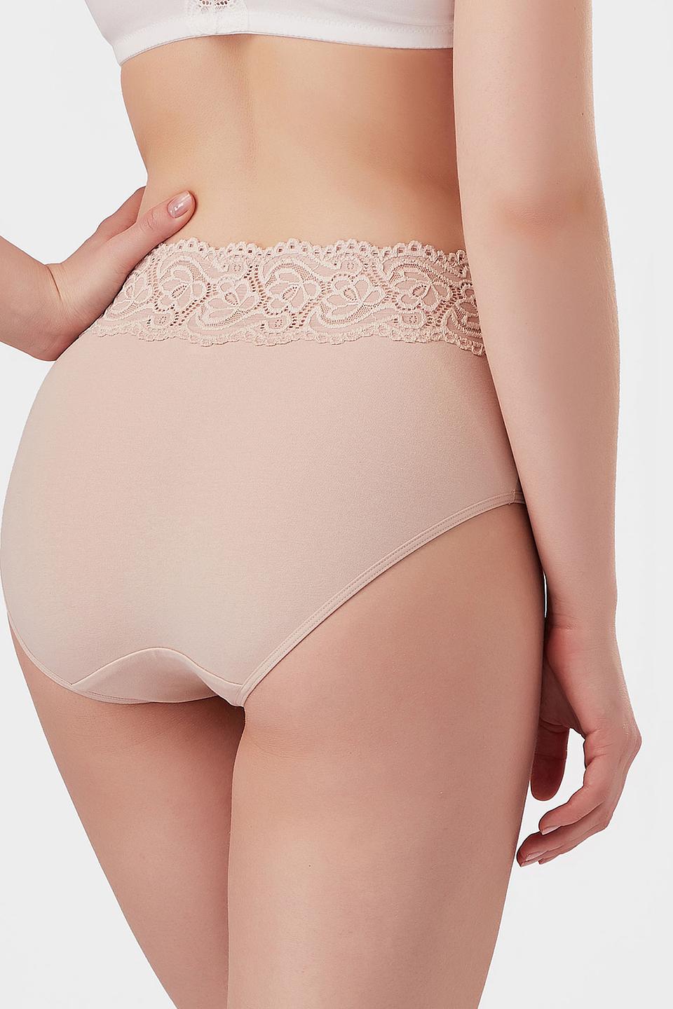 Трусы Lowry с кружевом бежевые
