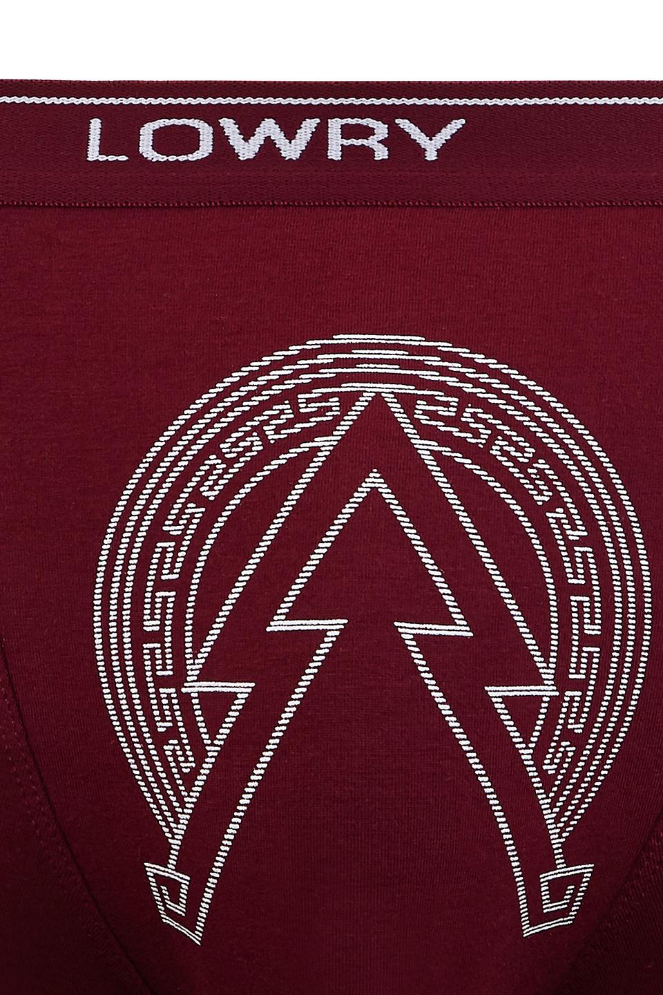 Трусы Lowry с узором бордовые
