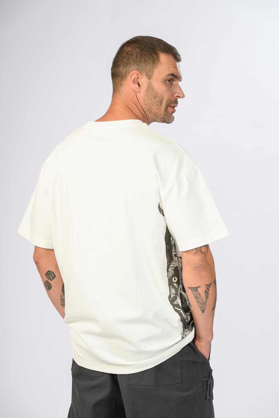 Футболка Onot1 с принтом собаки молочный