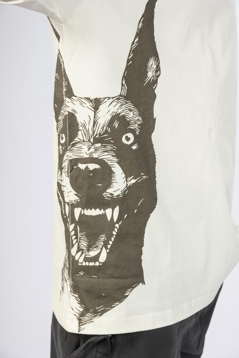 Футболка Onot1 с принтом собаки молочный