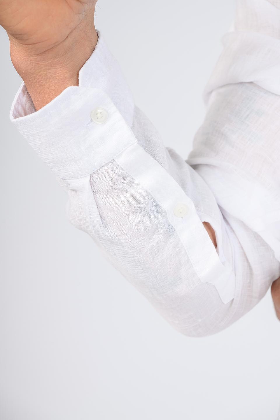 Рубашка Strellson лен белая