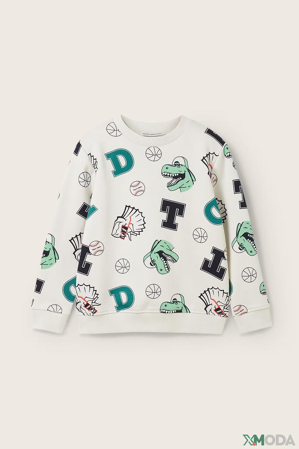Свитшот Tom Tailor динозавры белый