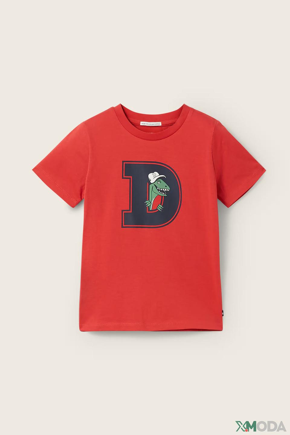 Футболка Tom Tailor динозавр красный