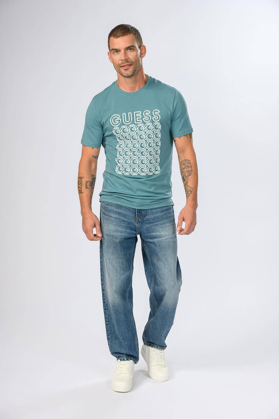 Джинсы Hugo с потертостями синие