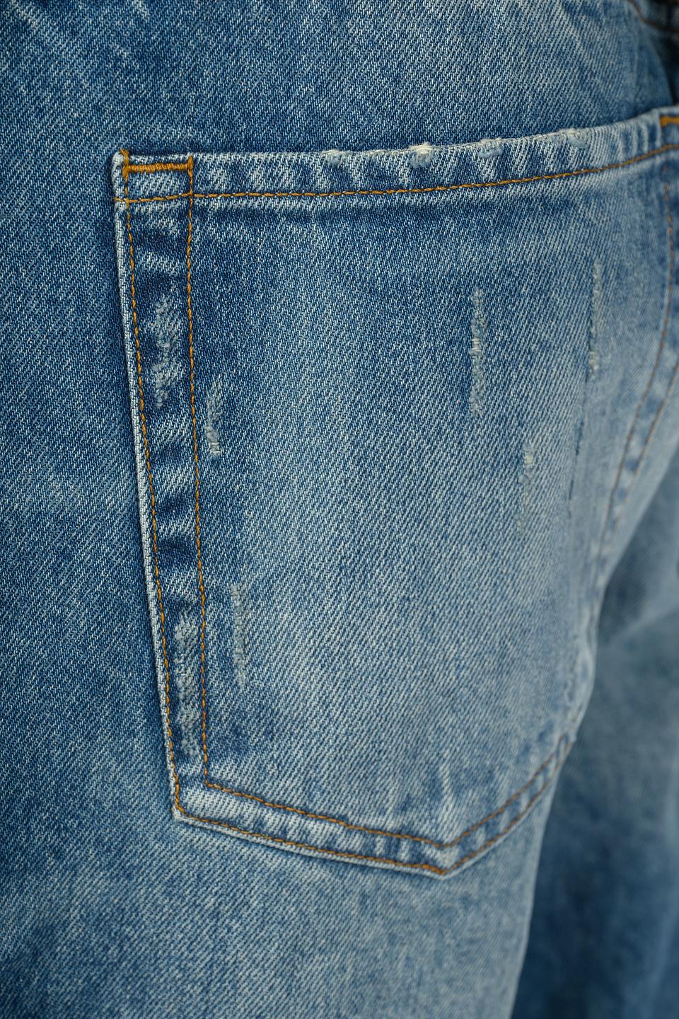 Джинсы Hugo с потертостями синие