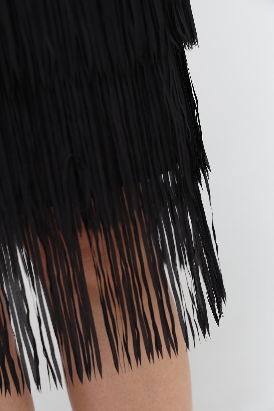 Юбка Samoon с бахромой чёрная