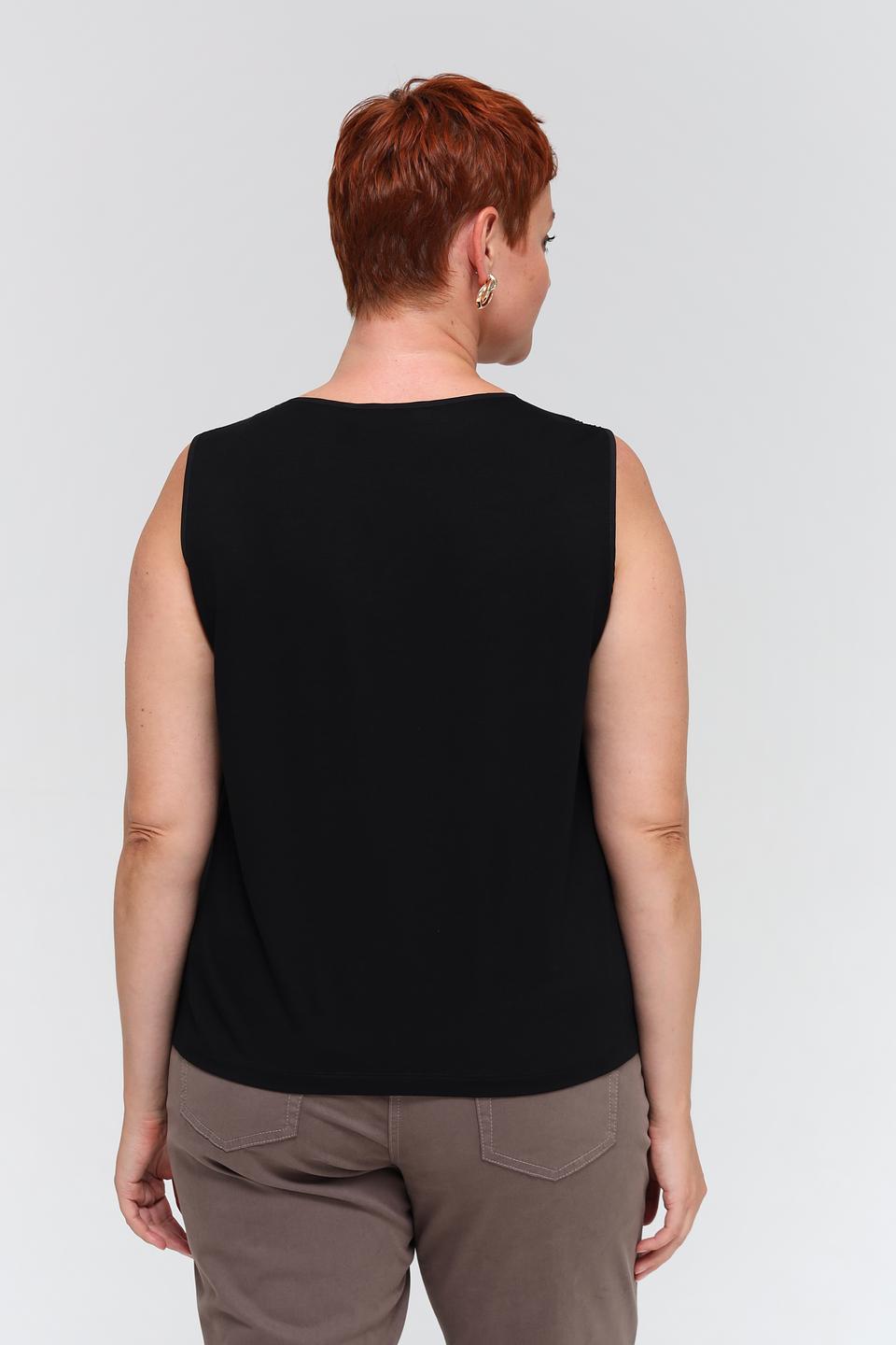 Топ Samoon с бахромой чёрный