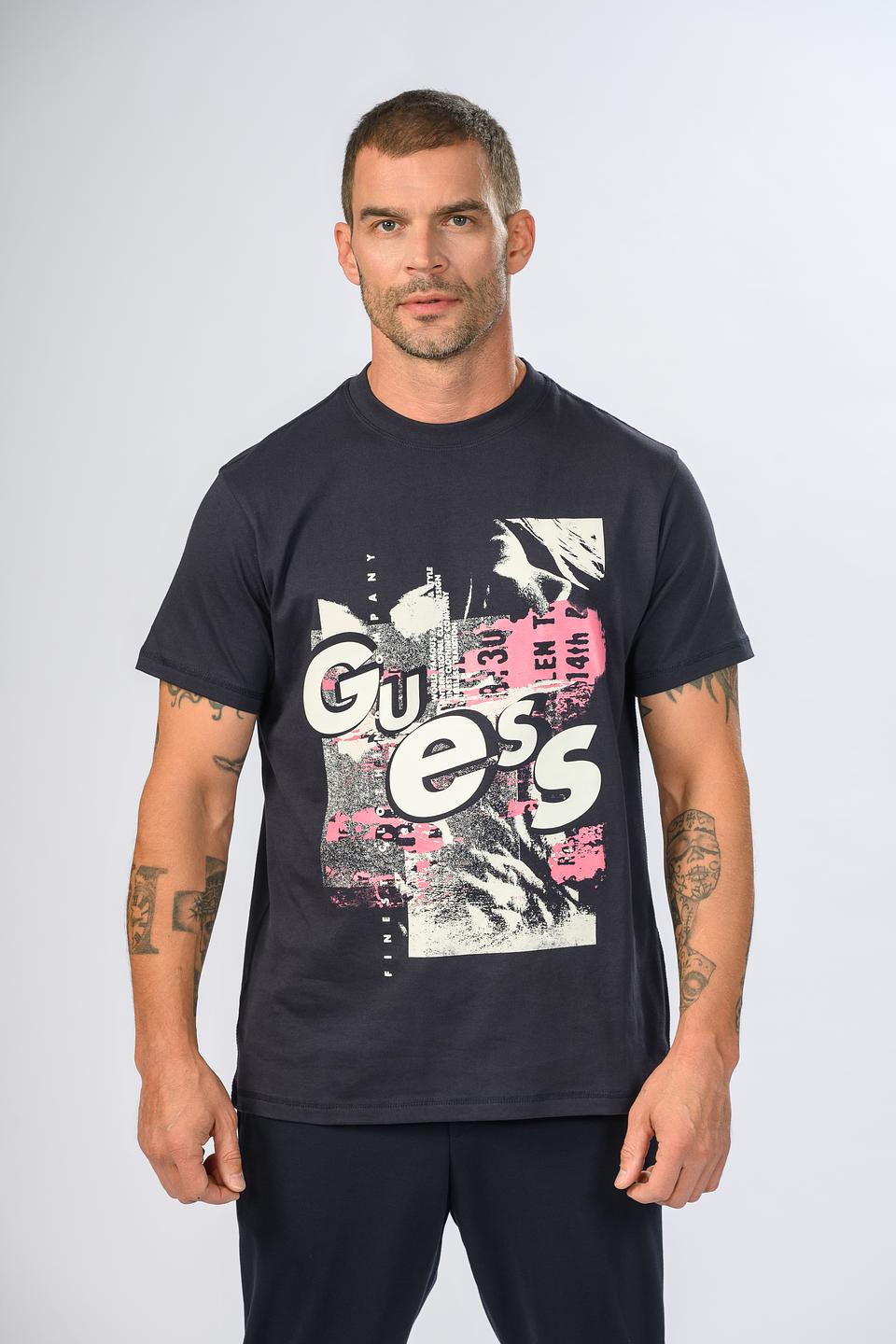 Футболка Guess с логотипом синяя