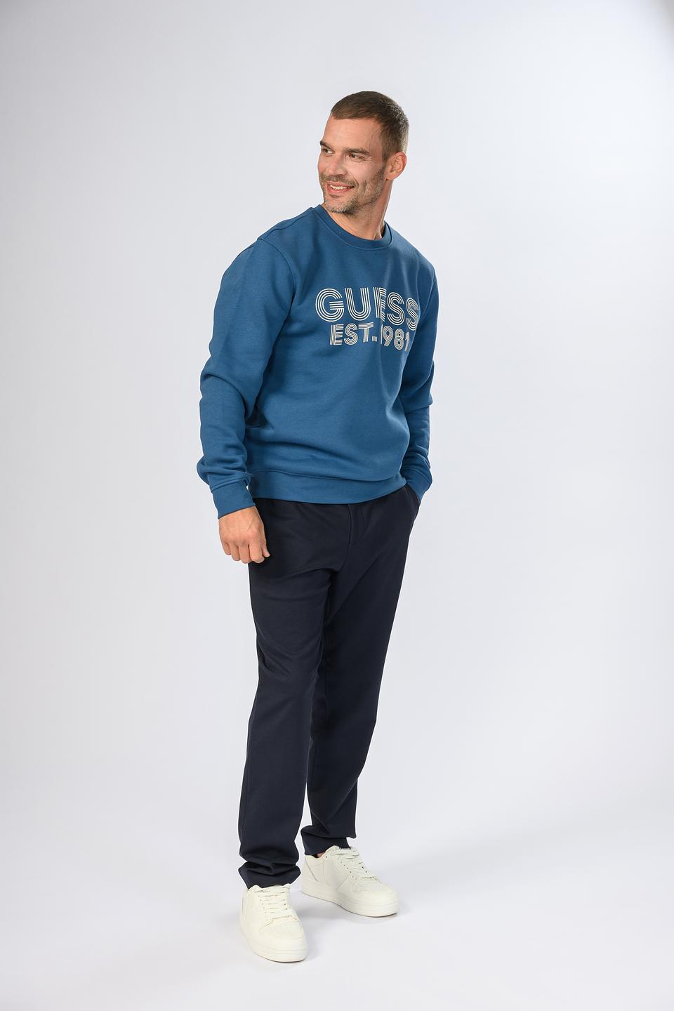 Свитшот Guess логотип синий