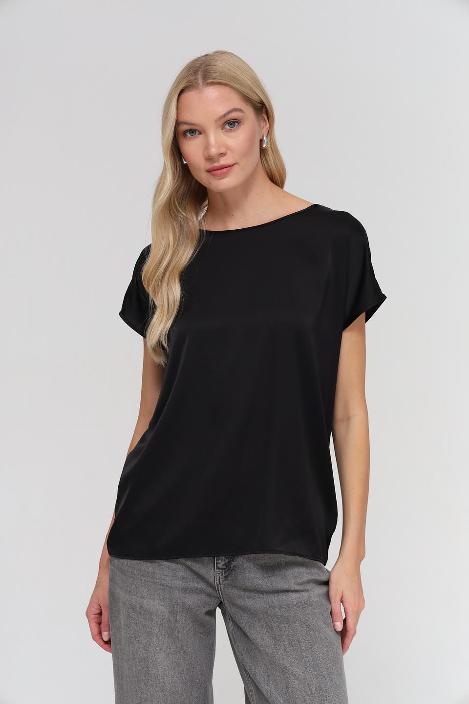 Блуза Broadway чёрная с коротким рукавом