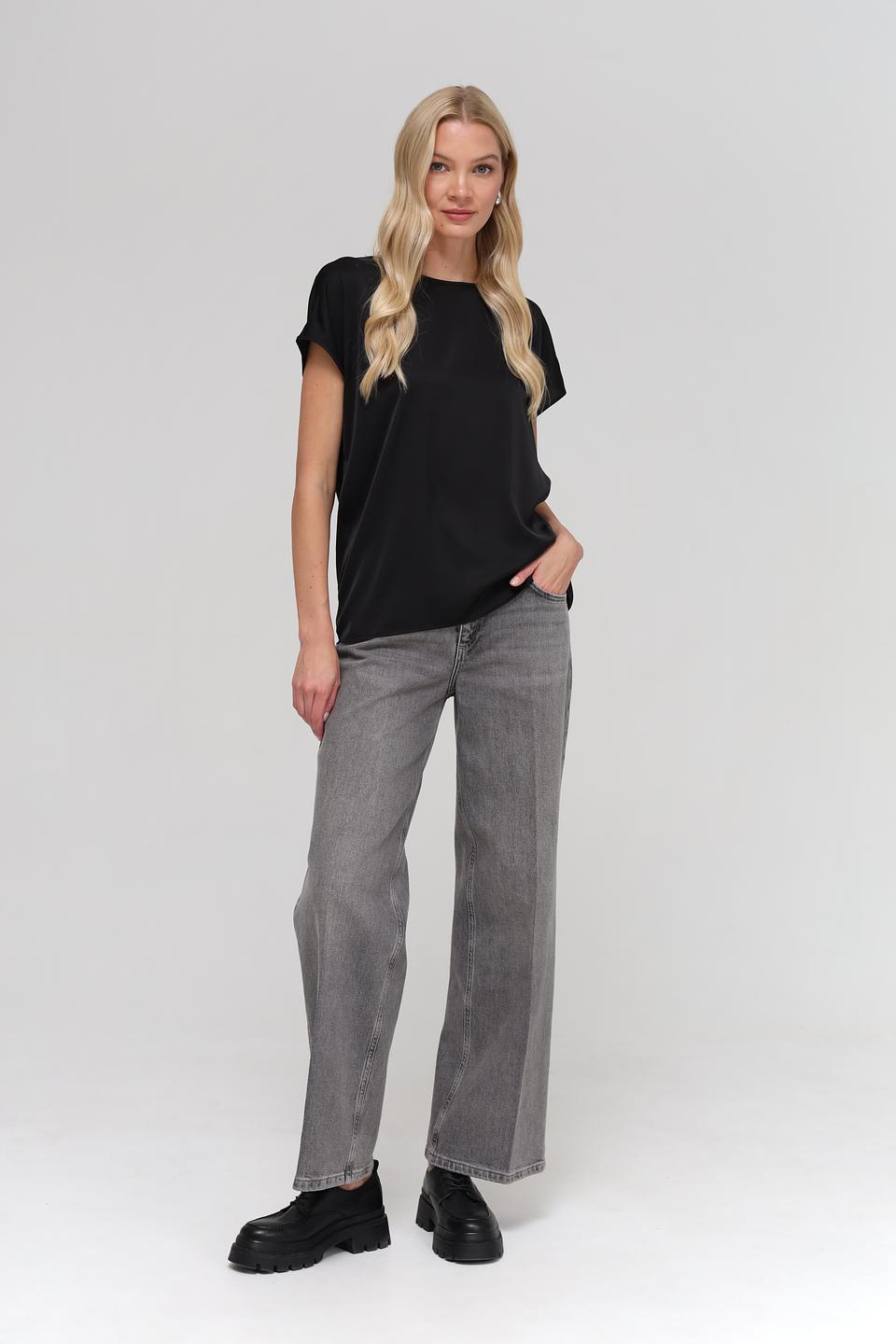 Блуза Broadway чёрная с коротким рукавом