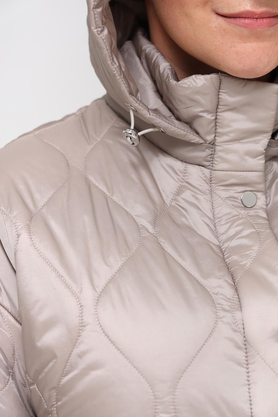 Пальто Pezzo стеганое бежевое