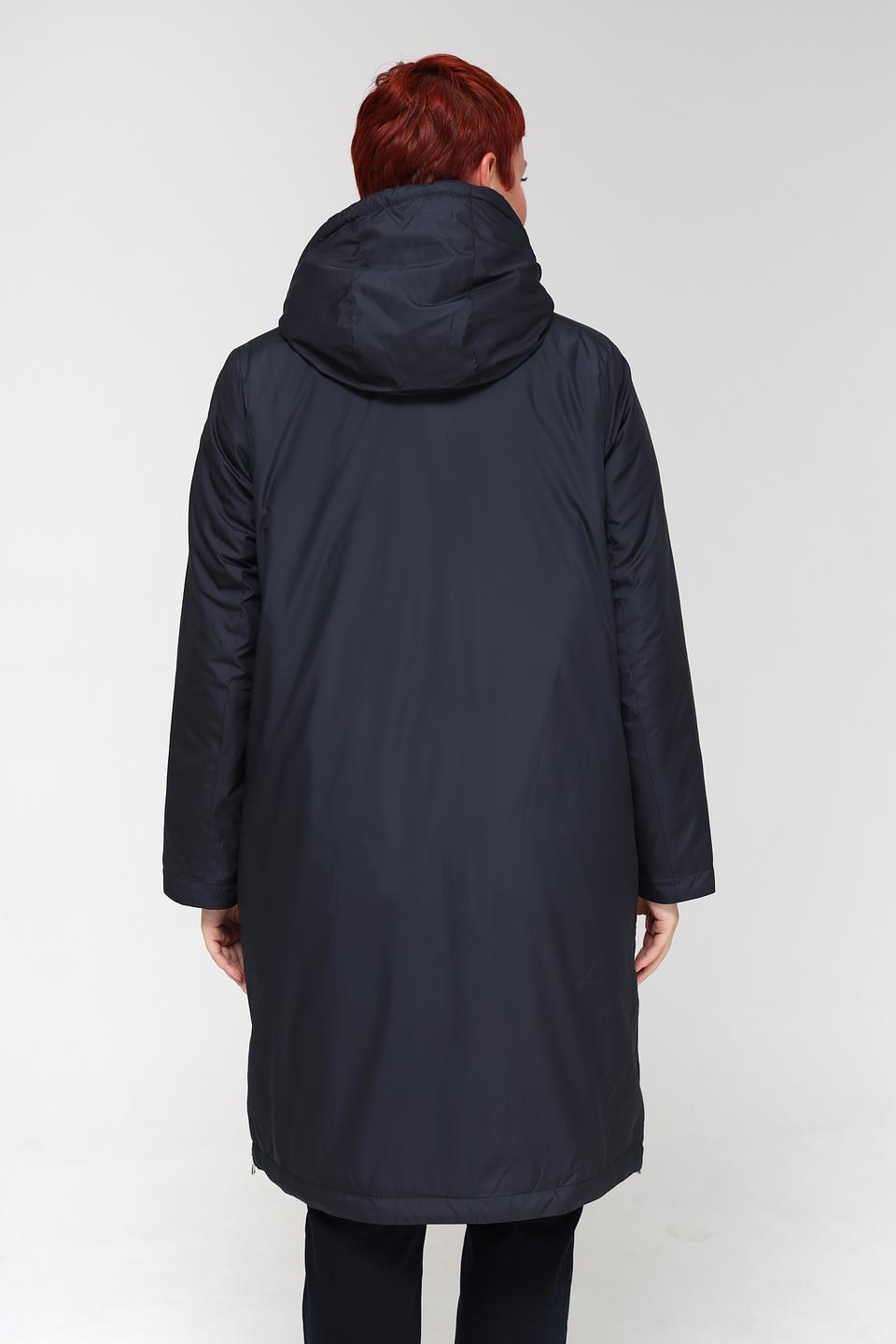 Пальто Pezzo стеганое тёмно-синее