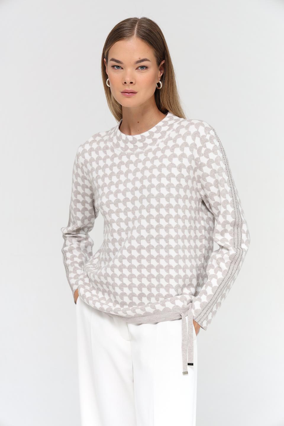 Пуловер Passioni с геометрическим рисунком