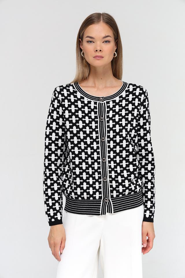 Жакет Passioni в чёрно-белую клетку