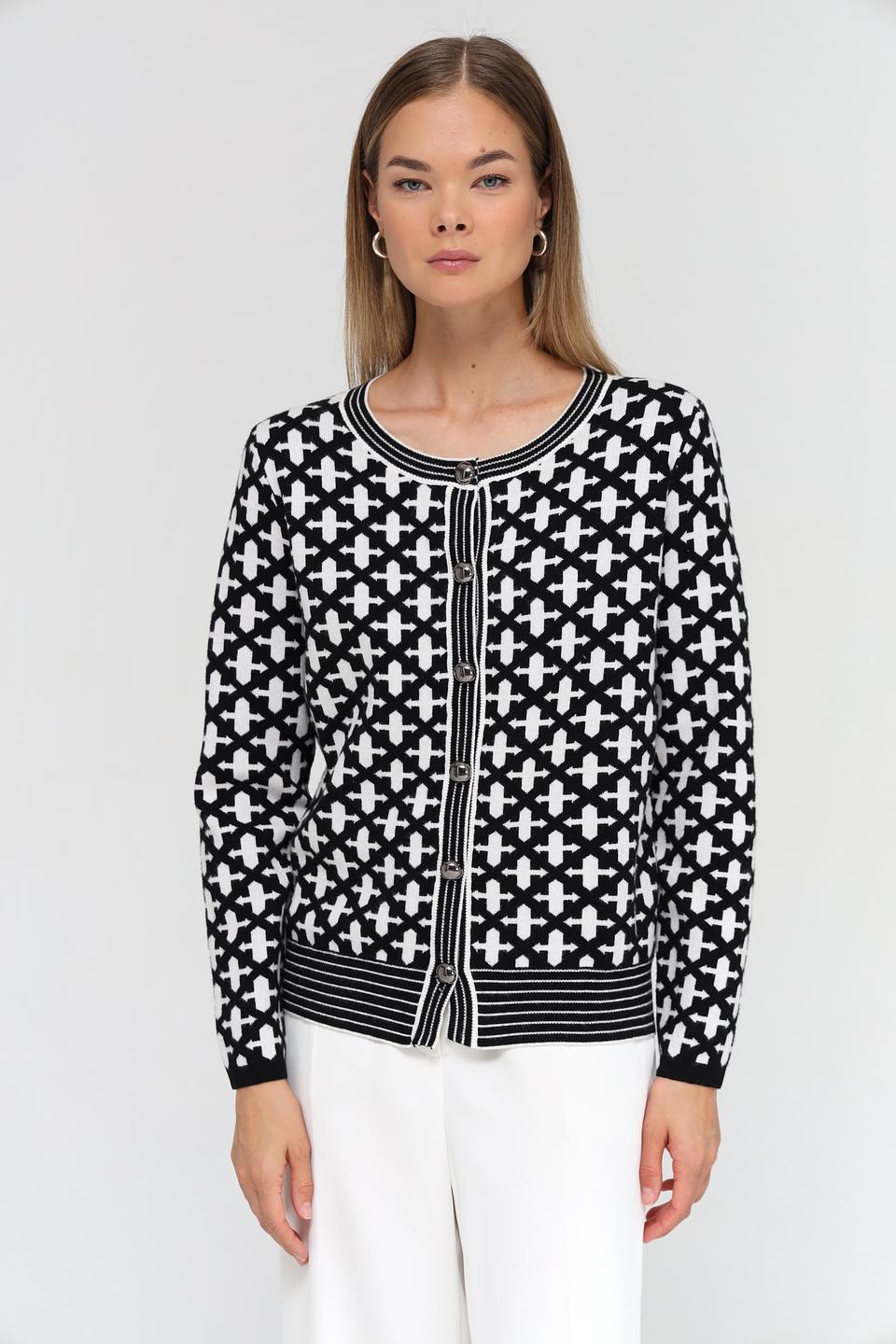 Жакет Passioni в чёрно-белую клетку