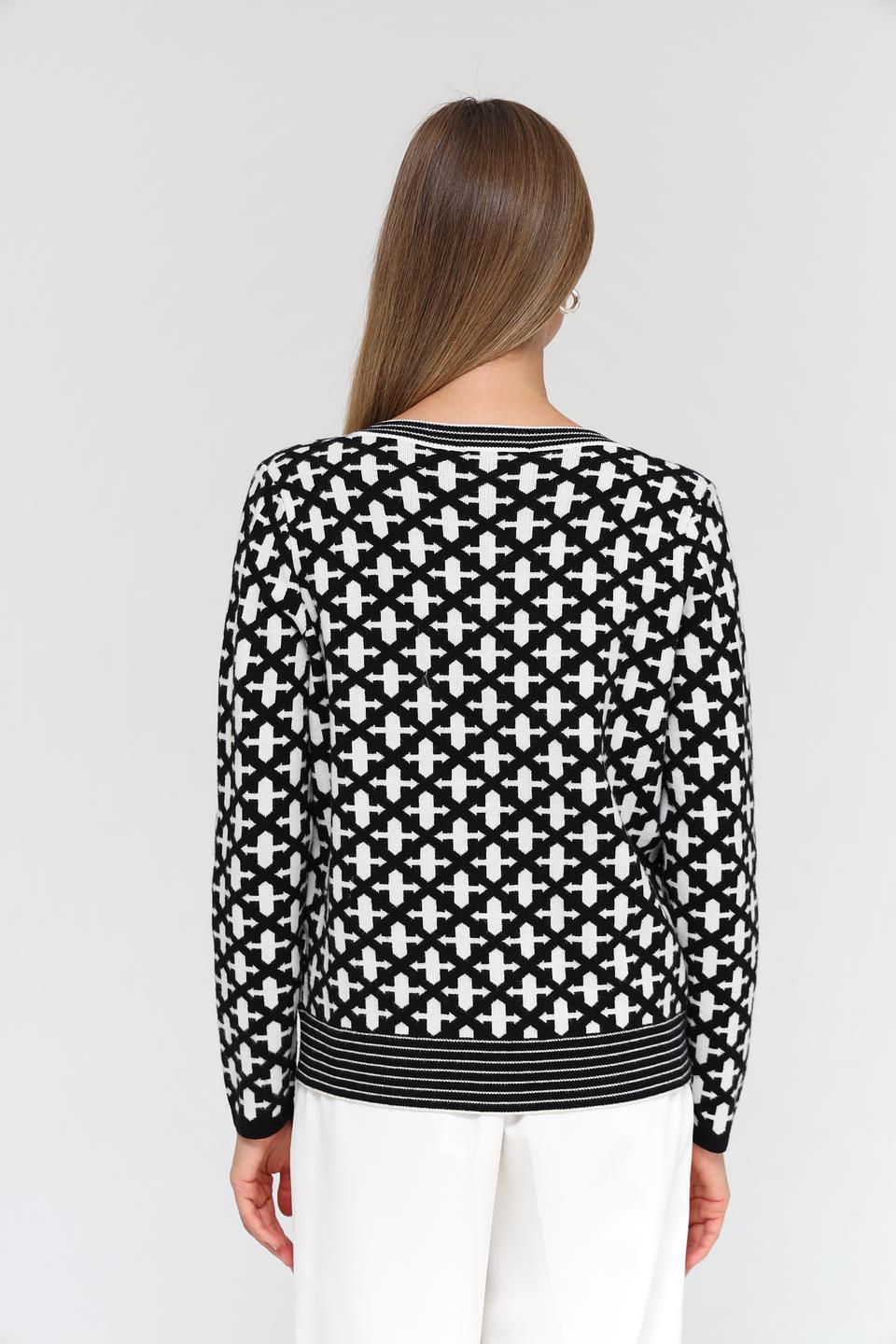 Жакет Passioni в чёрно-белую клетку