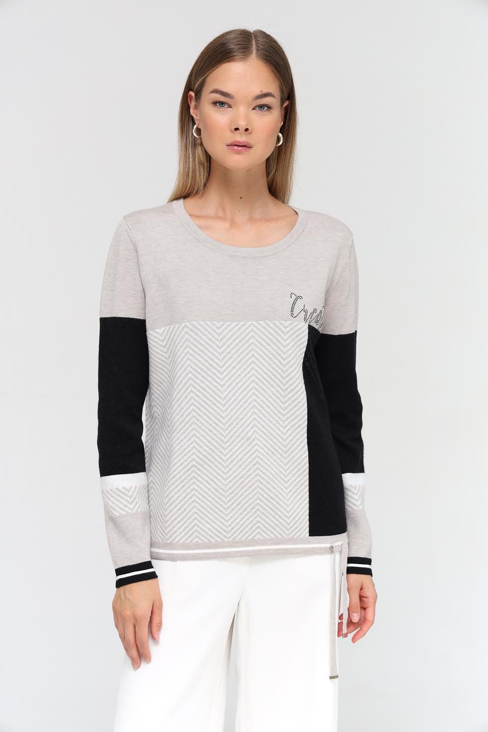 Пуловер Passioni с узором и надписью