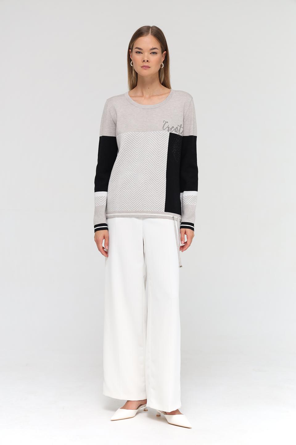 Пуловер Passioni с узором и надписью