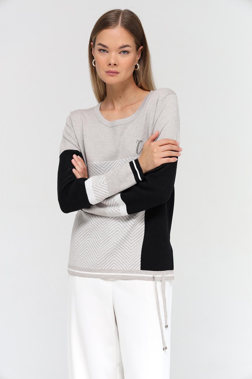 Пуловер Passioni с узором и надписью