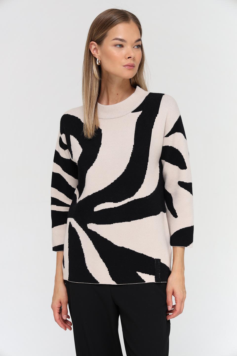 Пуловер Passioni с абстрактным рисунком