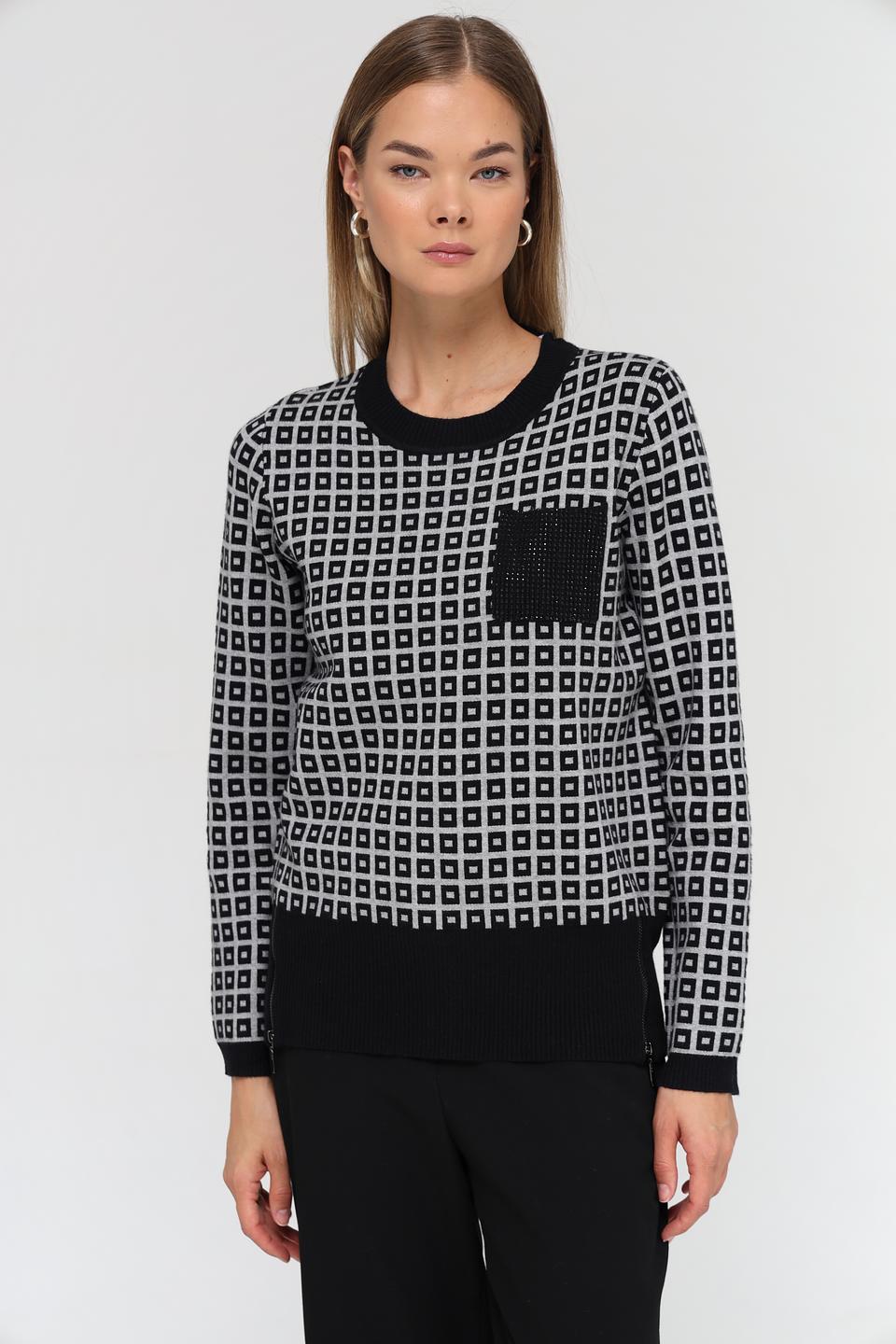 Пуловер Passioni с геометрическим узором