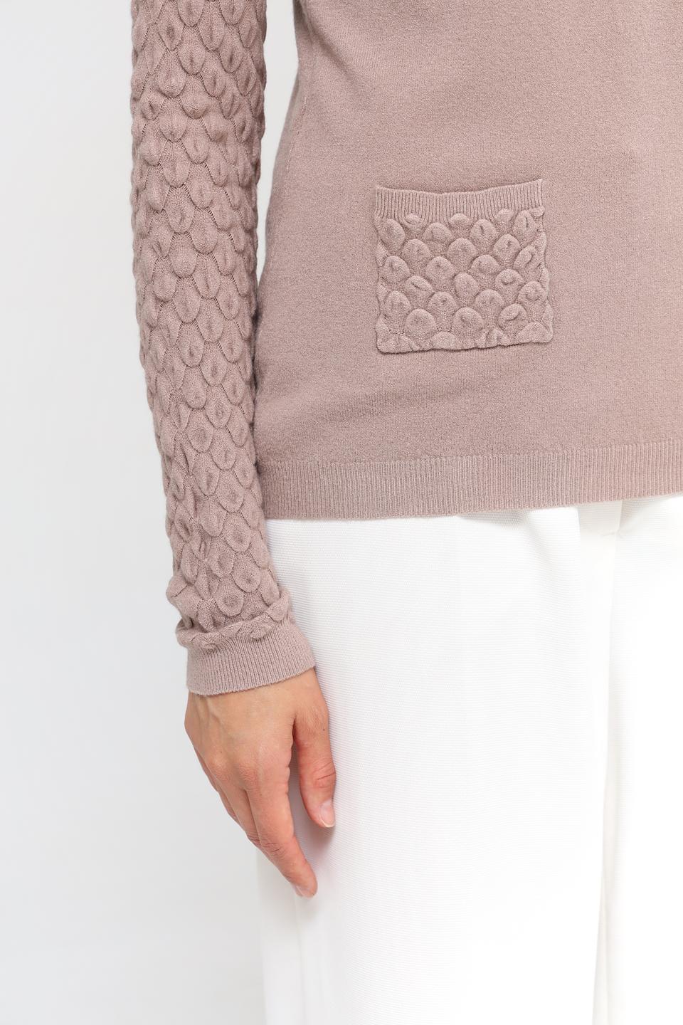 Пуловер Passioni с текстурой "соты"