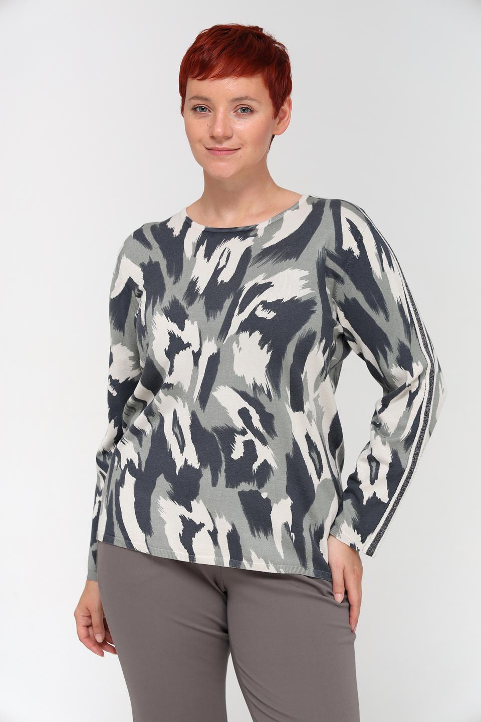 Пуловер Barbara Lebek с принтом серый