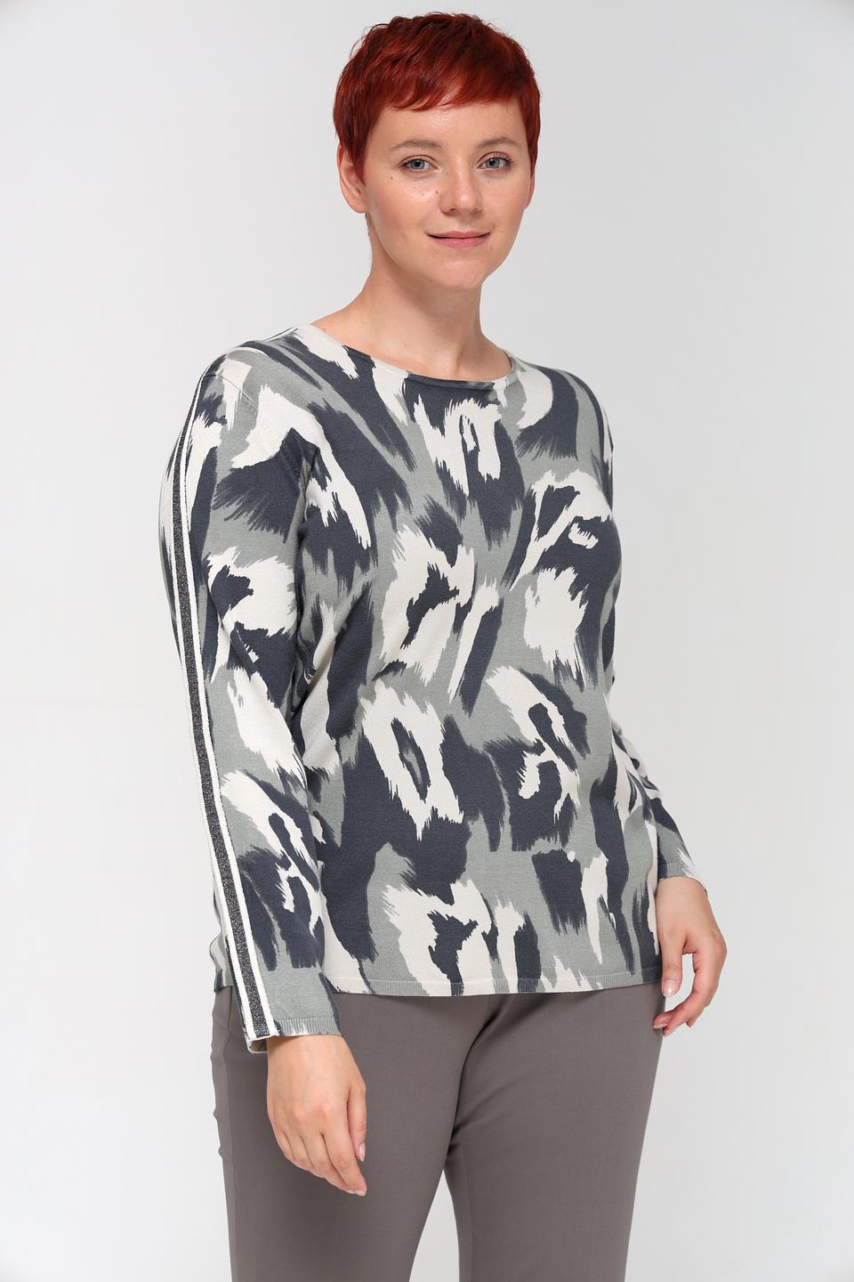 Пуловер Barbara Lebek с принтом серый