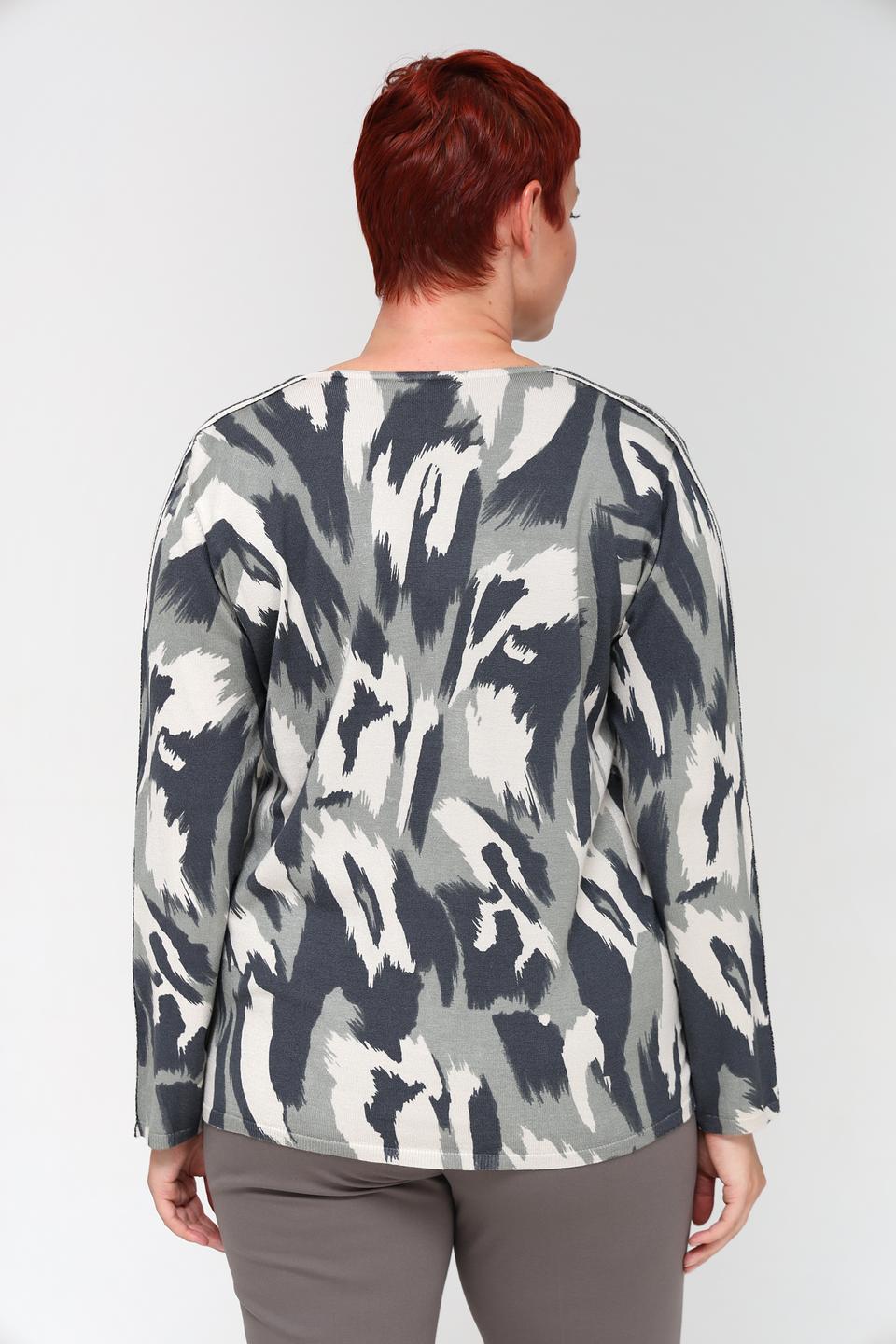 Пуловер Barbara Lebek с принтом серый