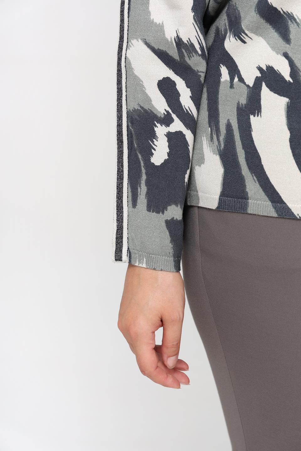 Пуловер Barbara Lebek с принтом серый