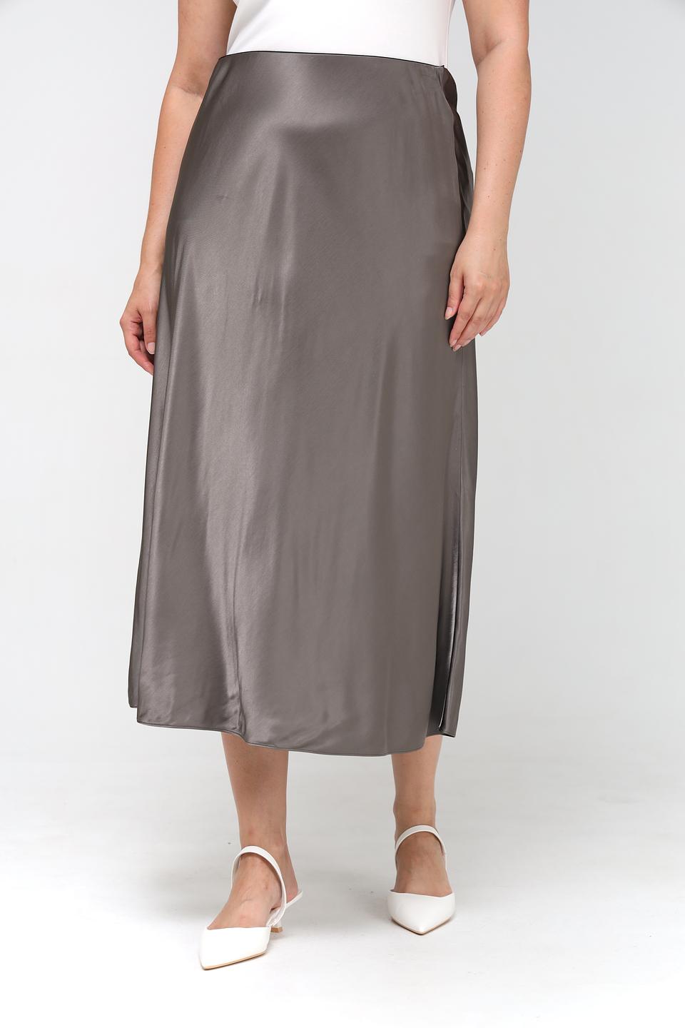 Юбка Luisa Cerano серая атласная