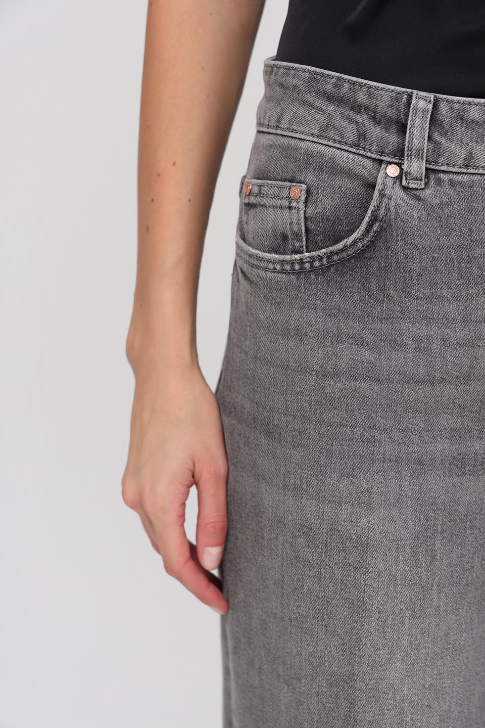 Джинсы Oui серые wide leg