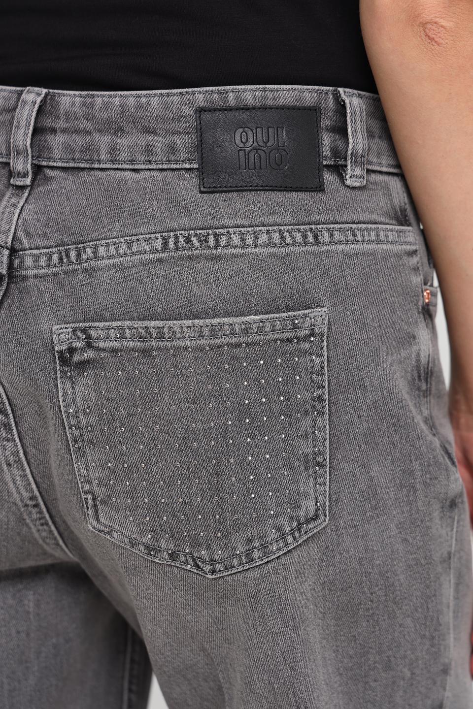 Джинсы Oui серые wide leg