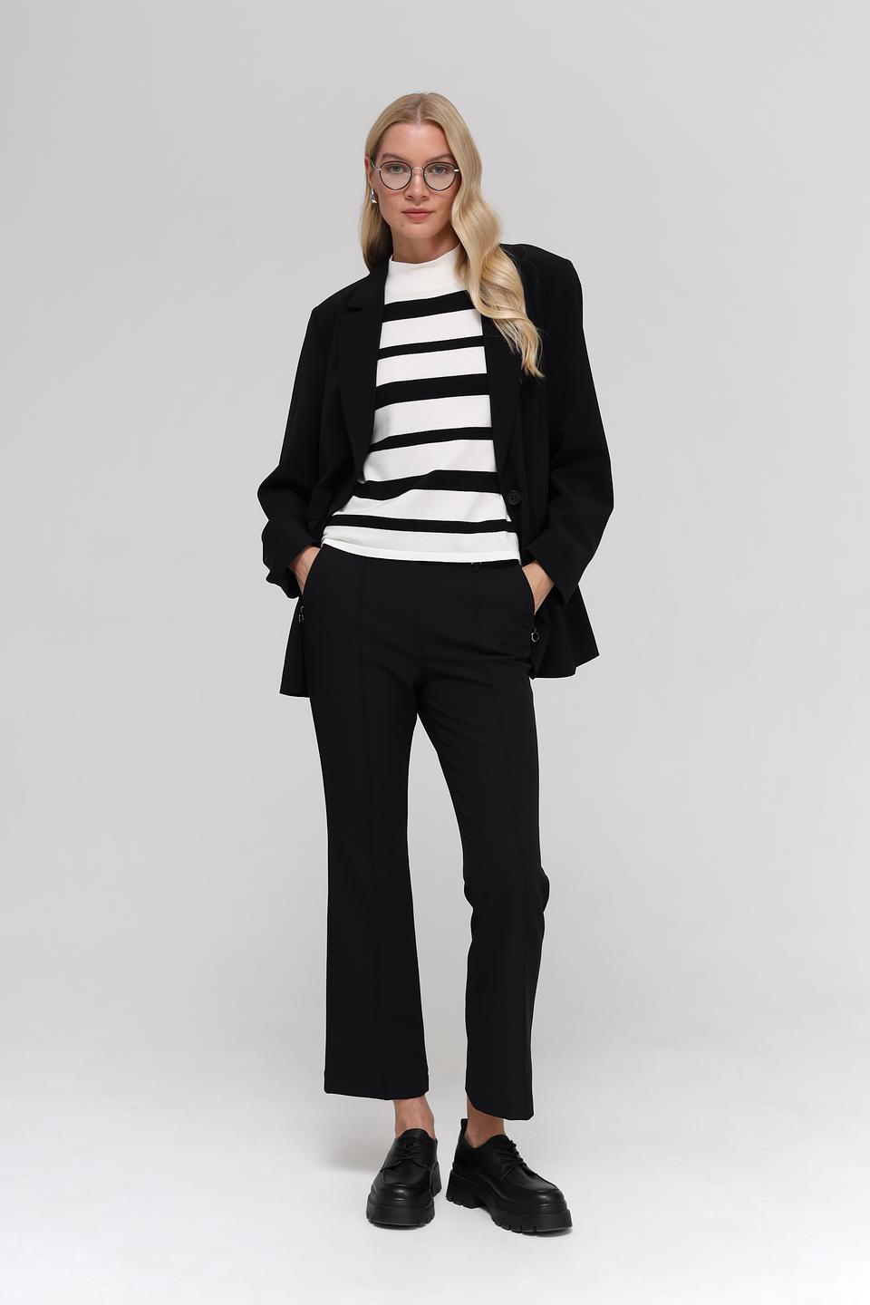 Брюки Bianca клёш чёрные