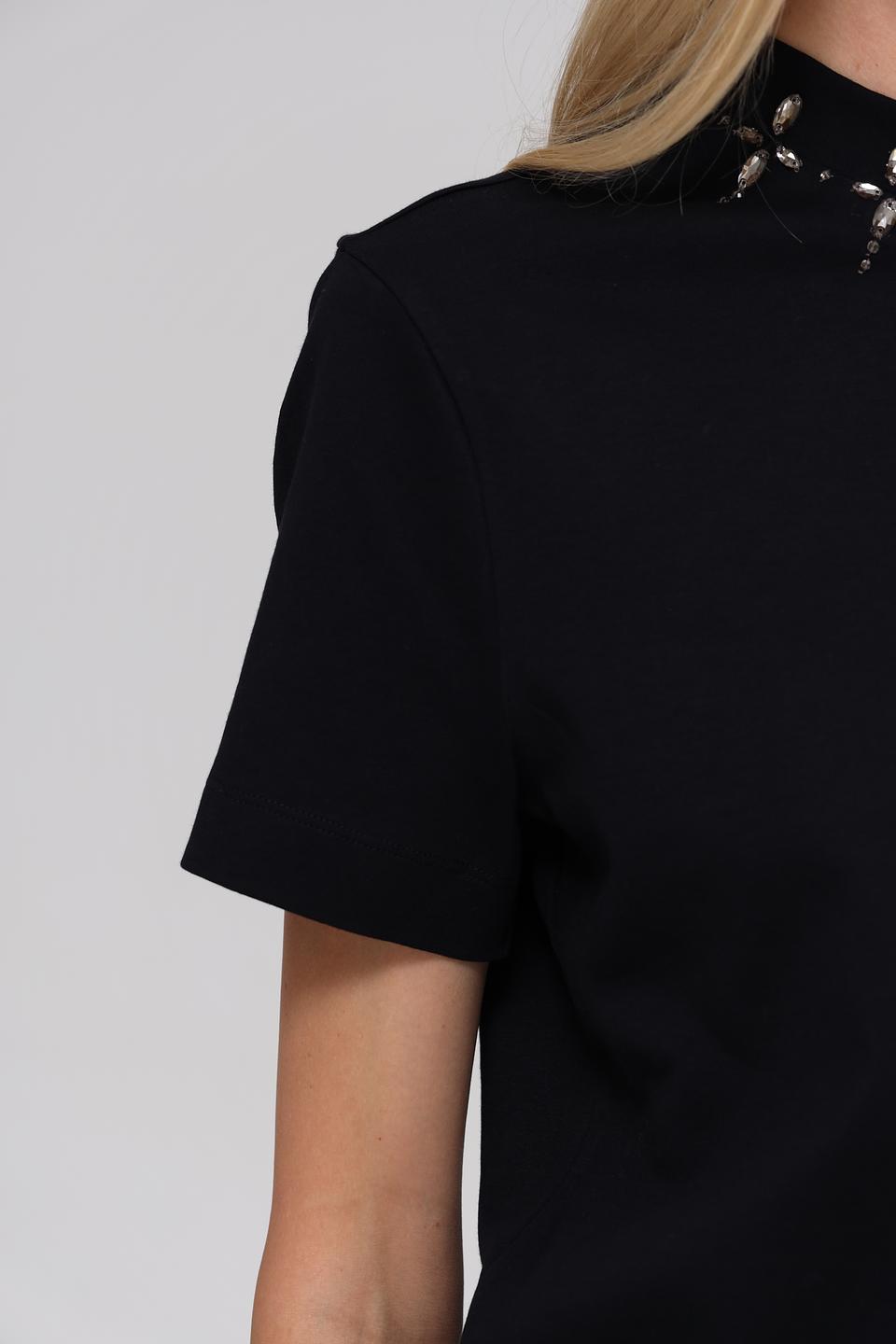 Футболка Marc Cain с кристаллами, чёрная