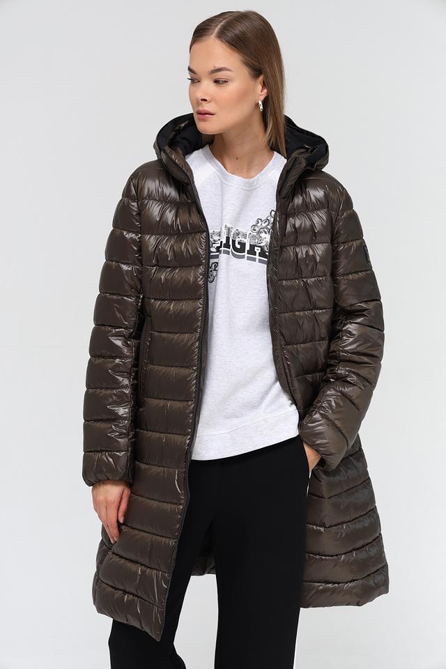 Пальто Marc Cain стеганое оливковое