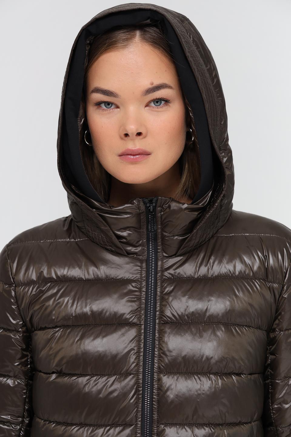 Пальто Marc Cain стеганое оливковое