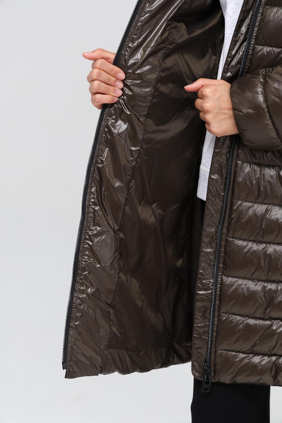 Пальто Marc Cain стеганое оливковое