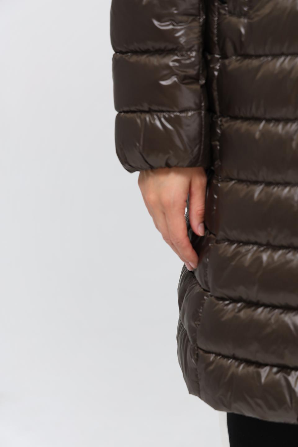 Пальто Marc Cain стеганое оливковое