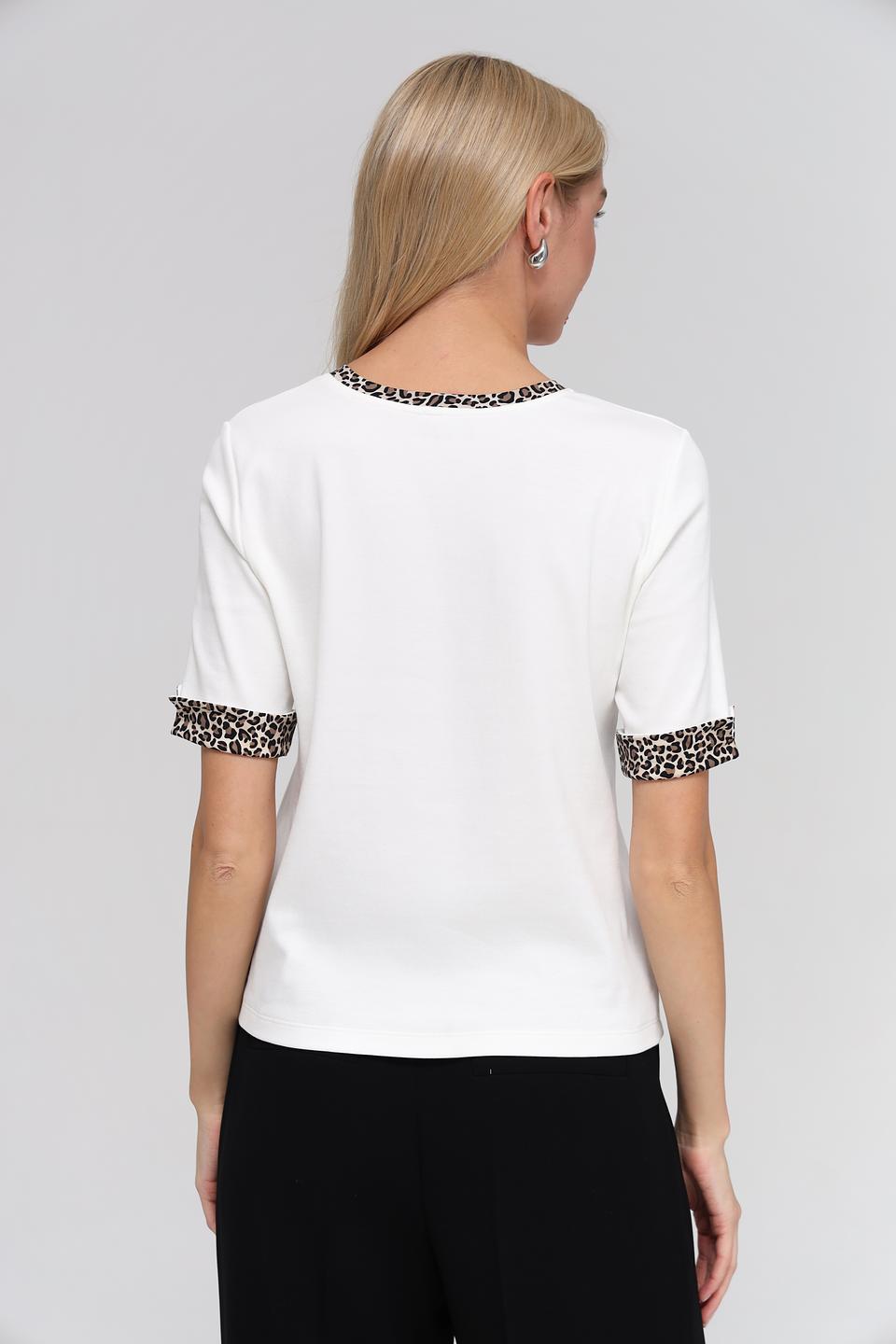 Футболка Marc Cain с леопардовым декором