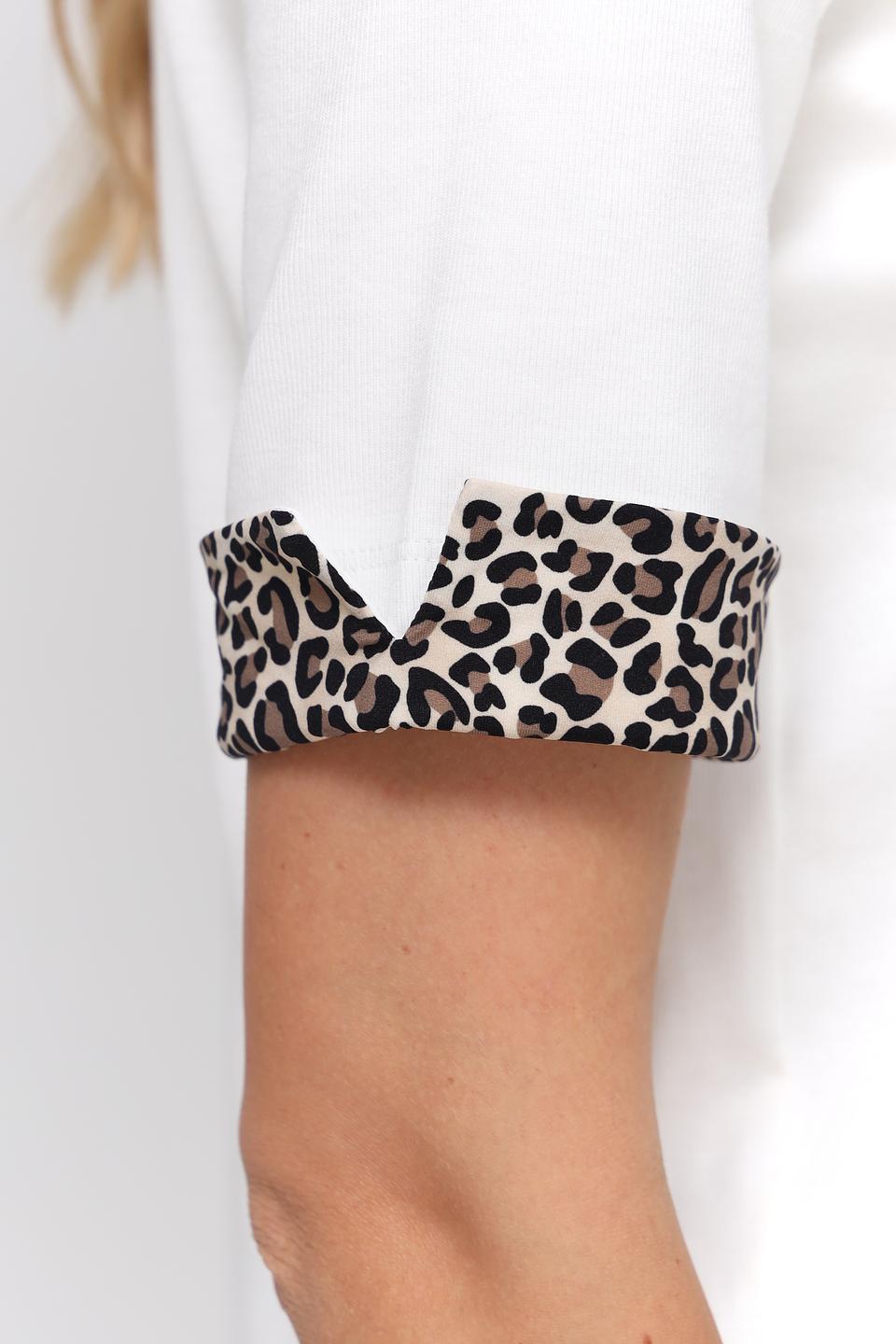 Футболка Marc Cain с леопардовым декором