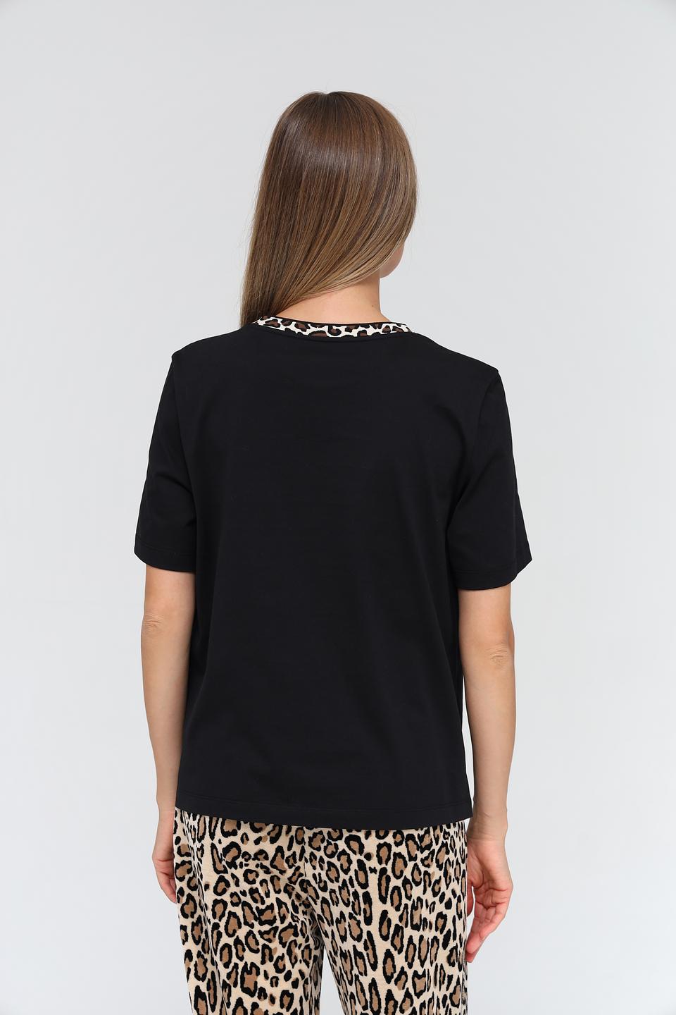 Футболка Marc Cain с принтом чёрная